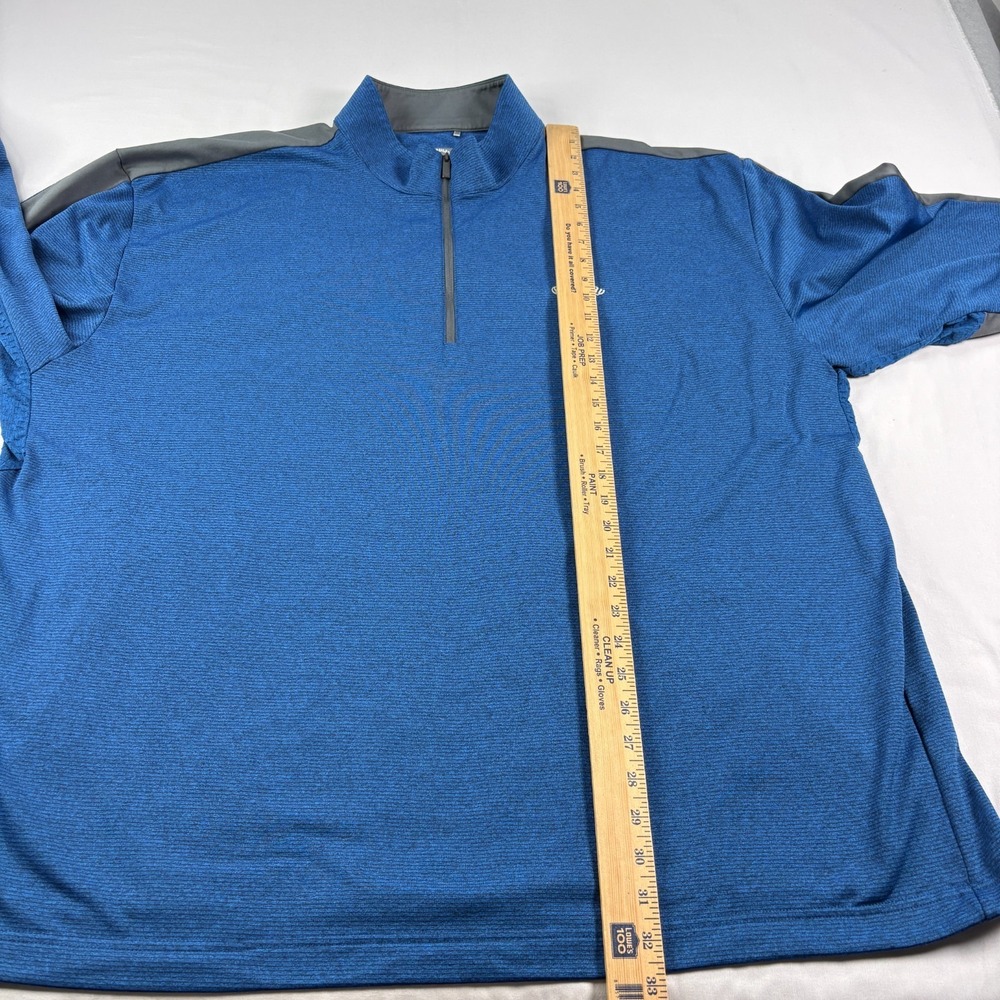 Callaway Golf Shirt Mens 3XLT Tall Blue 1/4 Zip Pullover Weather Series Stretch - Picture 6 of 11